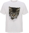 Tシャツ 猫 おもしろ トリックアート カジュアル シンプル