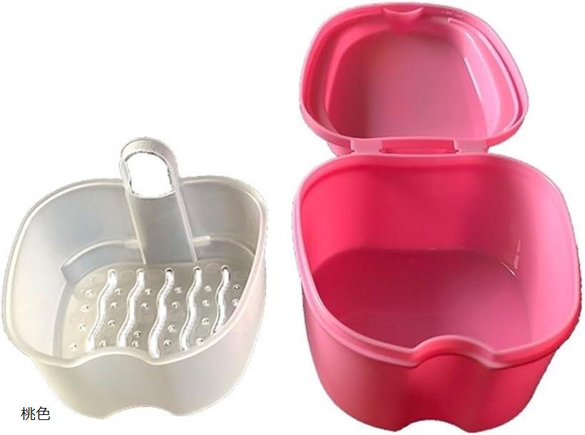 入れ歯 マウスピース リテーナー ケース 携帯用 洗浄剤 部分入れ歯 義歯 容器 ミニサイズ 煮沸消毒可能 白色 水色 青色 桃色