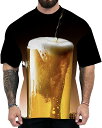 おもしろ Tシャツ メンズ ビール 酒 大きいサイズ 半袖 ビールtシャツ 飲み会 宴会 衣 黒 父の日