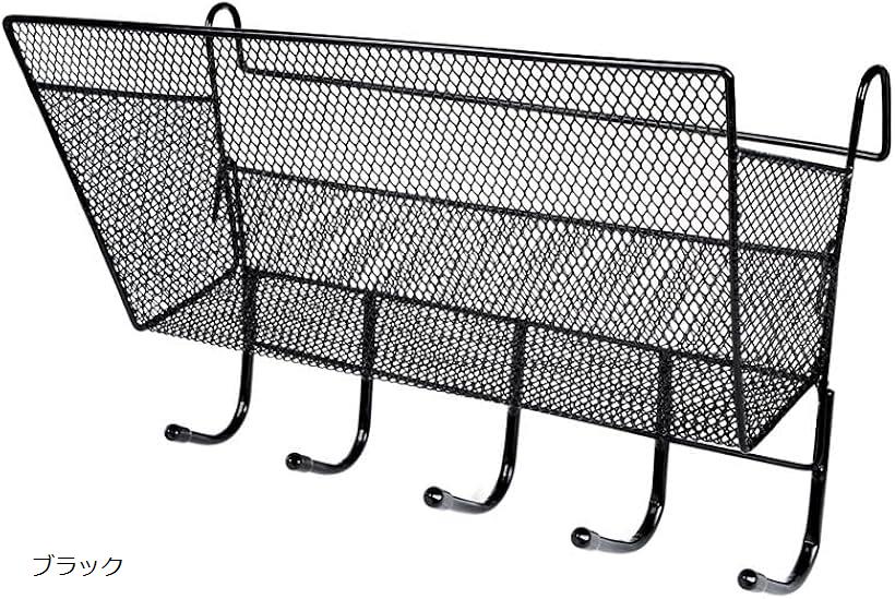 収納 ベッドサイド カゴ 小物入れ 吊り下げ ラック 大学寮 部屋 ブラック