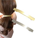 バレッタ しっかり留まる 髪留め ヘアクリップ おしゃれ 大人 ライン シンプル 細め 2個セット