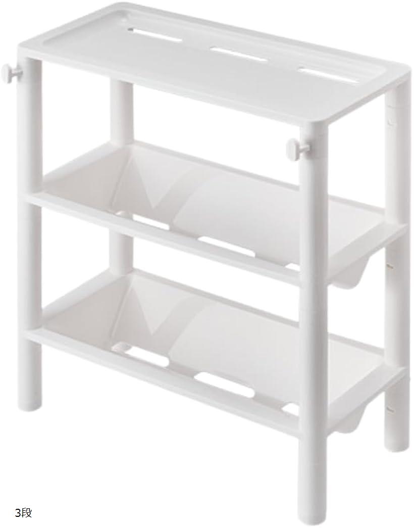 隙間収納 浴室収納ラック シャンプーラック お風呂 調味料ラック 組み立て すきま収納 3段