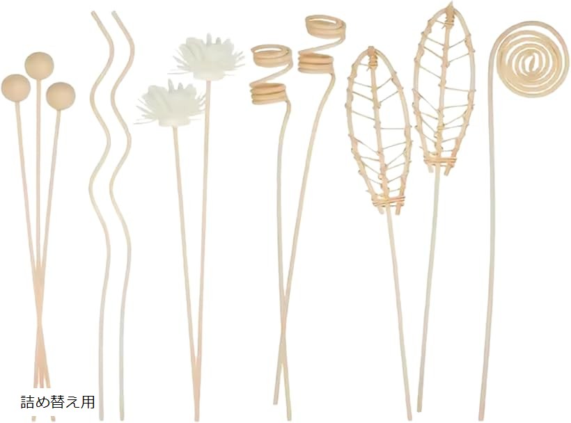 Azmio リードスティック 12本 リードディフューザー 交換用 ウッドスティック アロマ 詰め替え用