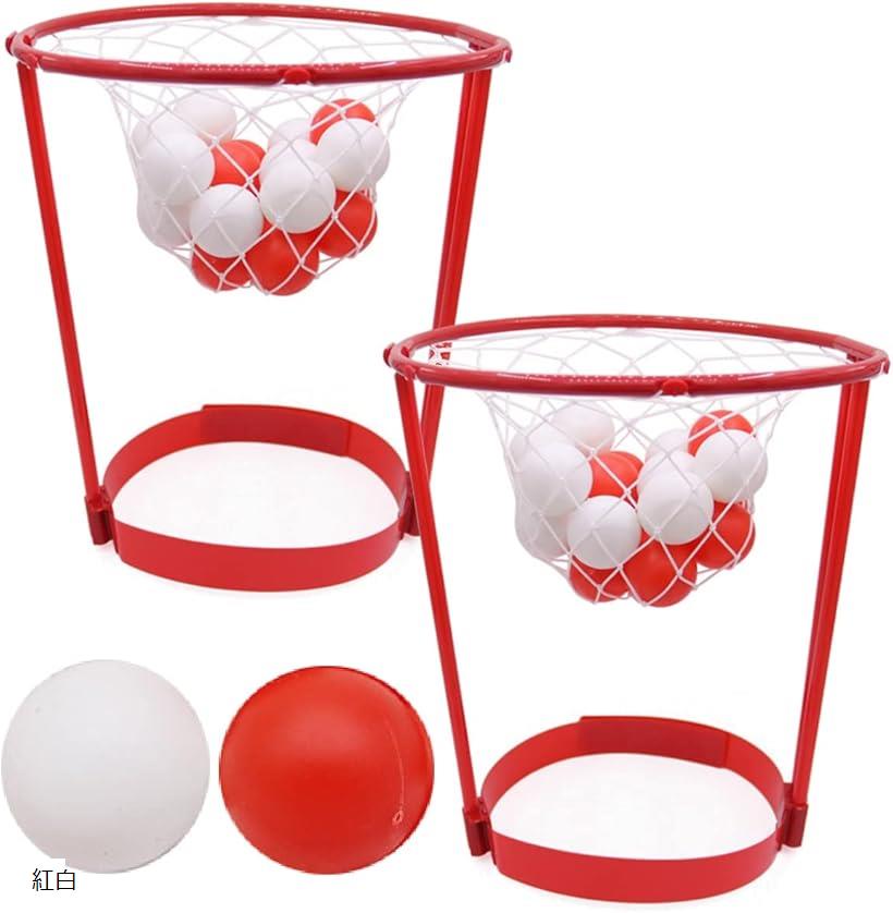 玉入れ ゲーム 頭 かぶる おもちゃ 玩具 バスケット ボール 紅白