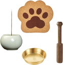 ペット 仏壇 仏具 犬 猫 祭壇 おりん ミニ 肉球コルクマット リン棒 お線香立て 4点 セット