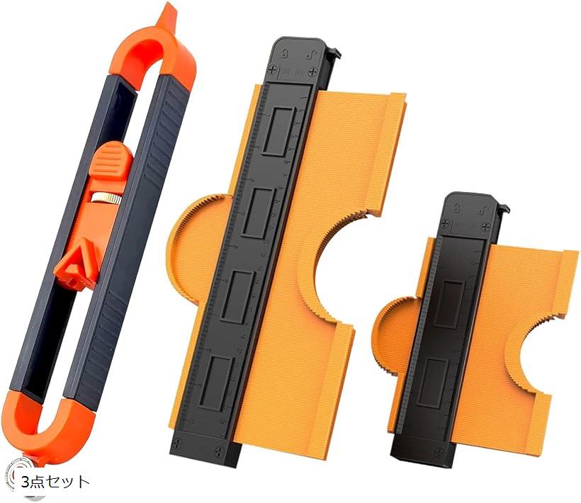 型取りゲージ ロック付き 型どりゲージ コンターゲージ 曲線定規 diy 工具 セット