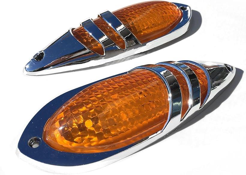 サイド ナマズ マーカー ランプ led 24v トラック用 車高 タイヤ 灯 カスタム用品 2個セット アンバー