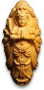 厄除け 開運 木彫り 観音様 ご利益 ストラップ 柘植 黄楊