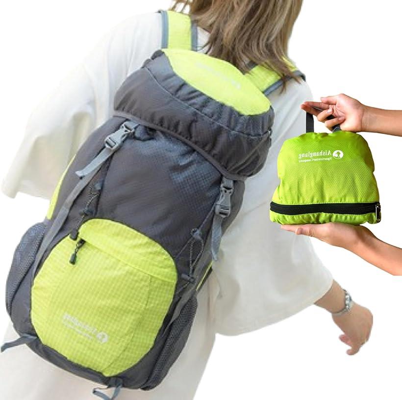 折りたたみ リュック 大容量 軽量 携帯 防水 35L ポケッタブル アウトドア 折り畳み