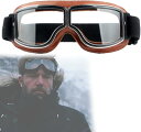 レトロチック バイク ゴーグル ヘルメット対応 バイクシールド UVカット 多目的利用 アウトドア スポーツ(2)