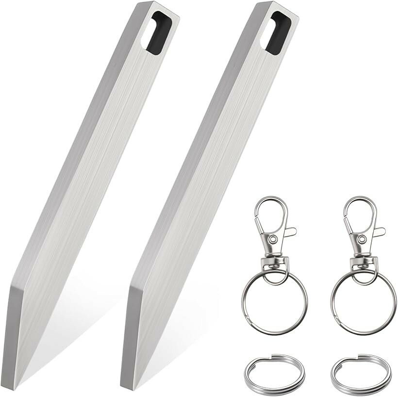 2個セット プライバー ステンレス鋼プライバー edcツール ミニプライバーマルチツールキーチェーン EDCキーホルダー