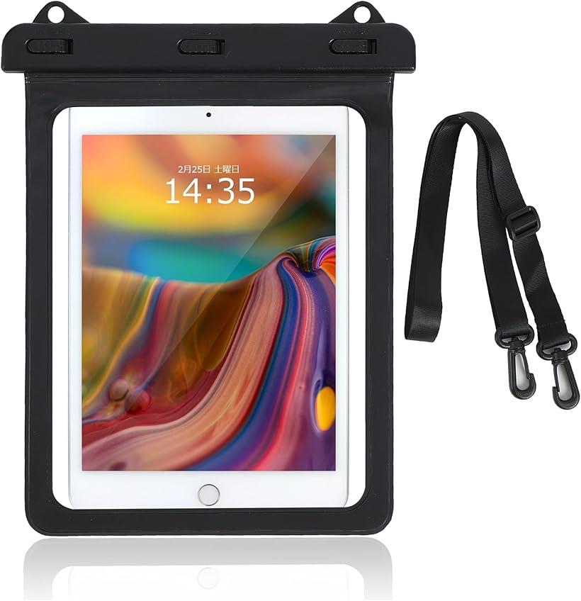 多機種対応 IPX8 防水 タブレットケース 11インチ迄のタブレットに最適 ストラップ付