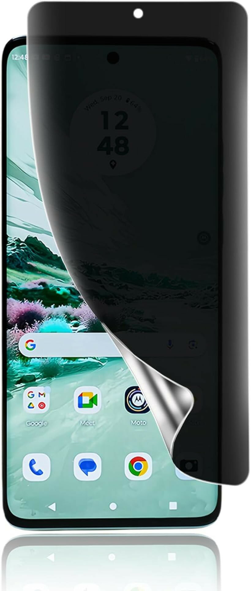 Rakuten - 1枚セットMotorola EDGE 40 NEO 用 覗き見防止フィルム 指紋認証対応 柔らかいTPU素材 自動修復 モトローラ 3D曲面保護ガラスフィルムインストールツール付き貼り付け簡単 浮き防止 高透過率 (COL-511)