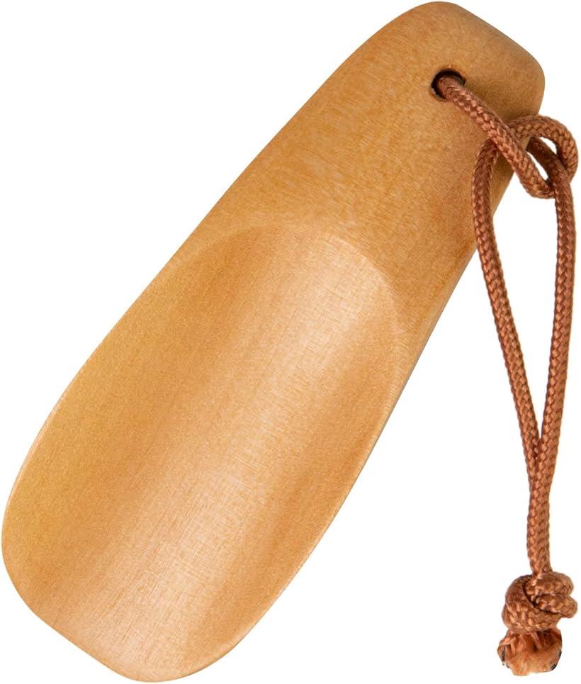 ポケットサイズ 木製 靴べら 携帯 小さい 持ち運び 軽量 コンパクト 白木