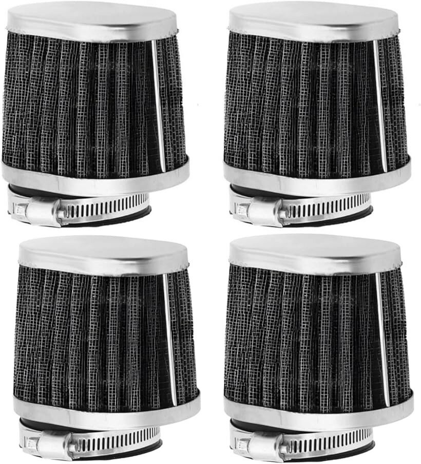 オーバル パワー フィルター 50 mm 4個 汎用 バイク エアクリーナー 全天候型 エアフィルター