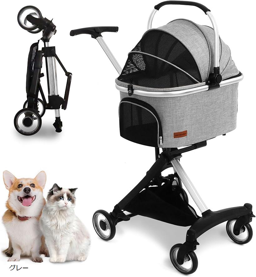 ペットカート 分離型 犬 猫用 バギー いぬ用 コンパクト 軽量 組み立て簡単 前輪360°回転 後 ...