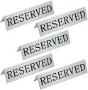 Uccellino ステンレス 予約席プレート 5個セット RESERVED サインプレート リザーブ 飲食店 カフェ 卓上札
