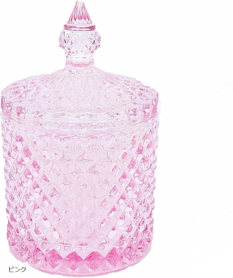 【楽天ランキング1位入賞】ガラス 小物入れ ビン 蓋付き 卓上 おしゃれ 調味料 保存容器 綿棒 楊枝 カ..