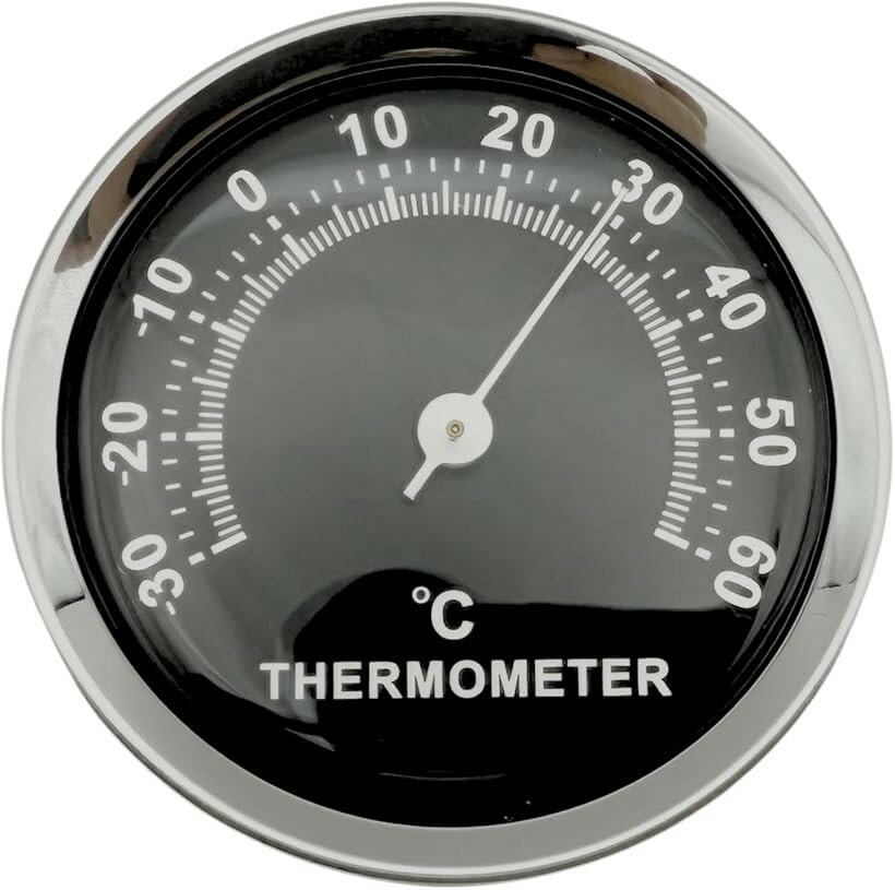 汎用 車 温度計 クラシック レトロ カー 旧車 ビートル ワーゲン ミニクーパー フィアット ブラック