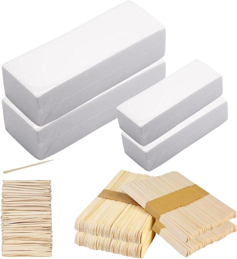 ワックスストリップ 大サイズ 小サイズ スパチュラ 広範囲用 細部用 各200個セット ブラジリアンワックス用 使い捨て