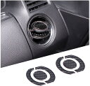 FOR Honda N-BOX 2017-2021年適用 カーボンファイバースタイルの車内および外装装飾トリムキット セントラルコントロール エアアウトレットデコレーションステッカー(2)