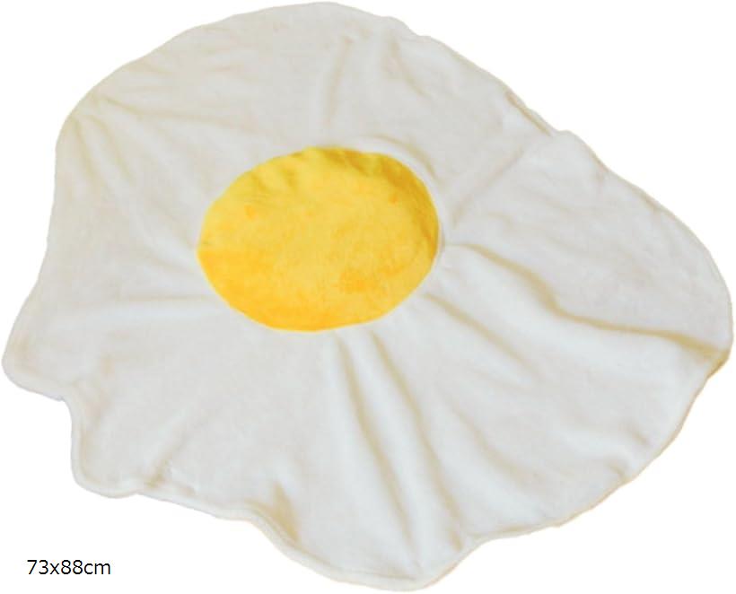 目玉焼き おもしろ ブランケット 膝掛け 女性 子供 ペット キャラクター 雑貨 防寒 73x88cm