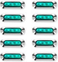 LED 4連 カラーレンズ 10個セット 12V 24V ランプ サイド マーカー 防水型(2)