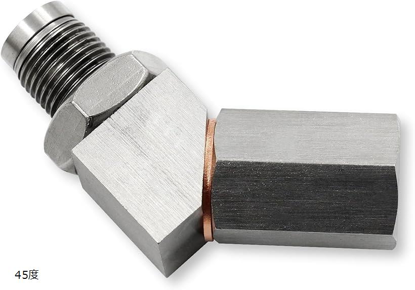 互換品 O2センサー M18x1.5 アダプター 触媒 警告灯 エラー キャンセラー ステンレス銅ー 対策 スペーサー 簡易浄化 汎用 45度