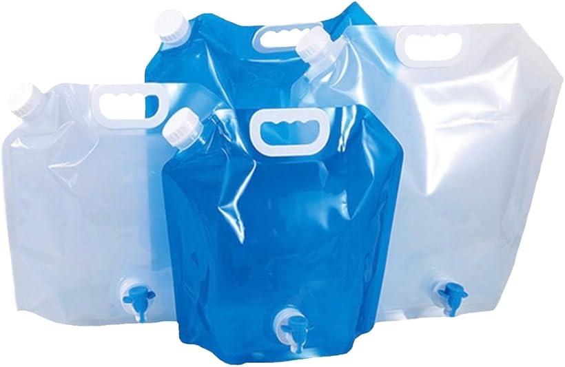 給水袋 コック付き 折りたたみ ウォーターバッグ 4点セット 5L、10L アウトドア 防災 非常用 持ち運び