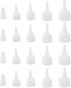 AllBright ボトルキャップ スクリューキャップ クリア 交換用 ドロッパーボトルキャップ グルー 接着剤 48個セット