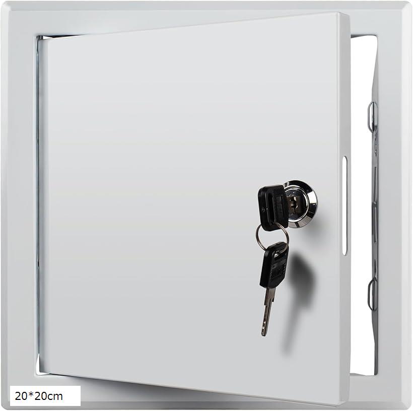 【楽天ランキング1位入賞】互換品 天井点検口 キーロック機構あり 深度調整可能 20x20cm ホワイト 30x3..