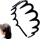 くし付きカチューシャ レディース メンズ兼用 痛くない ヘアバンド 髪留め 黒 洗顔 ヘアアクセサリー おしゃれ 可愛い ポリカーボネイト製 しっかり固定 ズレ...