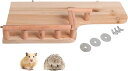 小動物用 ステージ 天然木 使用 木製 手すり付き 33.5x20x5cm げっ歯類 ハムスター オウム
