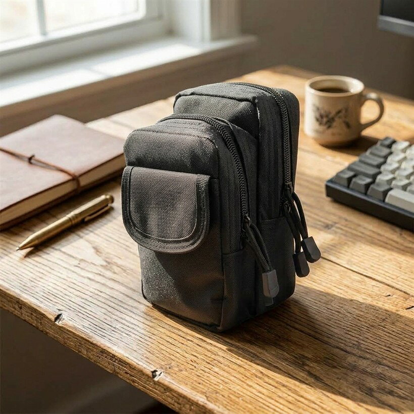 バリエーションコード : 2bruf3joh1商品コード2brufphj5q商品名mono-deco ミリタリーポーチ タクティカル サバゲー ベルトポーチ 小物収納 スマホ対応 アウトドアブランドmono－decoカラーブラックサバイバルゲーム・山登り・トレッキング・ハイキング・釣り・ゴルフ・サイクリング・ツーリング、現場作業・軽作業・DIYなどあらゆるシーンで活躍するミリタリーポーチです。ポーチの背面にはベルトが通せる仕様なので、常に腰にぶら下げておけます。収納スペースは3層構造で内ポケットを含めた5箇所の仕分け仕様となっており、種類や使用頻度ごとに分けて収納することで必要なものをサッと取り出せます。大きな収納スペースの中には小さな内ポケットを2つご用意致しました。どの服装にも馴染みやすいシンプルなデザインが特徴。6.3インチまでのスマートフォンや鍵といった貴重品はもちろん、モバイルバッテリー、予備マガジン・筆記用具・工具・救急用品などアイディア次第で様々な物を収納いただけます。「セット内容」ミリタリーポーチx1点　「サイズ(約)」17cmx10cmx8cm　＊6.3インチまでのスマートフォンが入ります。「カラー」ブラック・迷彩　＊お好きなカラーをお選びいただけます。「材質」ナイロン＊ (tomato商店) のオリジナル商品です。※ 他ネットショップでも併売しているため、ご注文後に在庫切れとなる場合があります。予めご了承ください。※ 品薄または希少等の理由により、参考価格よりも高い価格で販売されている場合があります。ご注文の際には必ず販売価格をご確認ください。※ 沖縄県、離島または一部地域の場合、別途送料の負担をお願いする場合があります。予めご了承ください。※ お使いのモニタにより写真の色が実際の商品の色と異なる場合や、イメージに差異が生じることがあります。予めご了承ください。※ 商品の詳細（カラー・数量・サイズ 等）については、ページ内の商品説明をご確認のうえ、ご注文ください。※ モバイル版・スマホ版ページでは、お使いの端末によっては一部の情報が表示されないことがあります。すべての記載情報をご確認するには、PC版ページをご覧ください。おすすめ特集 今すぐチェック！ 注目商品！ mono-deco キャッチャーマスク 審判マスク フェイスガード 大人用 野球 軟式 ソフトボール 軽量 視界クリア 練習用 注目商品！ mono-deco 通線ワイヤー スチールワイヤー 配線ガイド スチール製 ロッド径4.5mm 湾曲 防水 電気工事 通信 LAN配線 DIY 注目商品！ mono-deco 防水補修テープ 水漏れ 強力粘着 瞬間補修テープ 濡れた面にも貼れる 「多用途対応」このミリタリーポーチは、サバゲーや山登り、トレッキング、釣り、サイクリング、ツーリングなど、さまざまなアウトドア活動に最適です。小物やスマホをしっかりと収納できるため、必要なアイテムをすぐに取り出せます。これにより、アクティビティ中のストレスを軽減し、より快適な体験を提供します。「耐久性抜群」高品質な素材を使用しているため、過酷な環境でも長持ちします。耐摩耗性と防水性に優れており、どんな天候でも安心して使用できます。これにより、長期間にわたって信頼できるパートナーとして活躍します。「コンパクト設計」軽量でコンパクトなデザインは、持ち運びに便利です。ベルトやバックパックに簡単に取り付けられるため、手軽に持ち運びが可能です。これにより、移動中も手ぶらで快適に過ごせます。「スマホ対応」スマートフォンを安全に収納できる専用ポケットを備えています。これにより、移動中でもスマホをすぐに取り出して使用でき、連絡や情報確認がスムーズに行えます。「整理整頓が簡単」複数のポケットと仕切りがあり、小物を整理整頓しやすくなっています。これにより、必要なアイテムをすぐに見つけることができ、時間を無駄にしません。