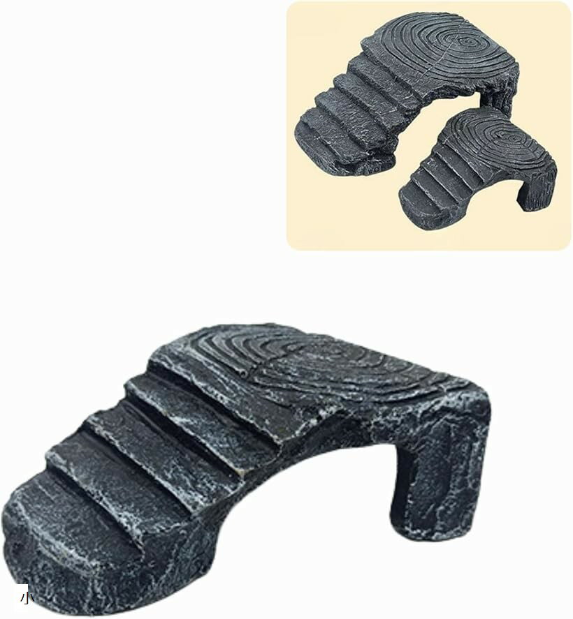 亀 カメ 爬虫類 シェルター アクアリウム 陸地 水槽 隠れ家 浮島 階段 小