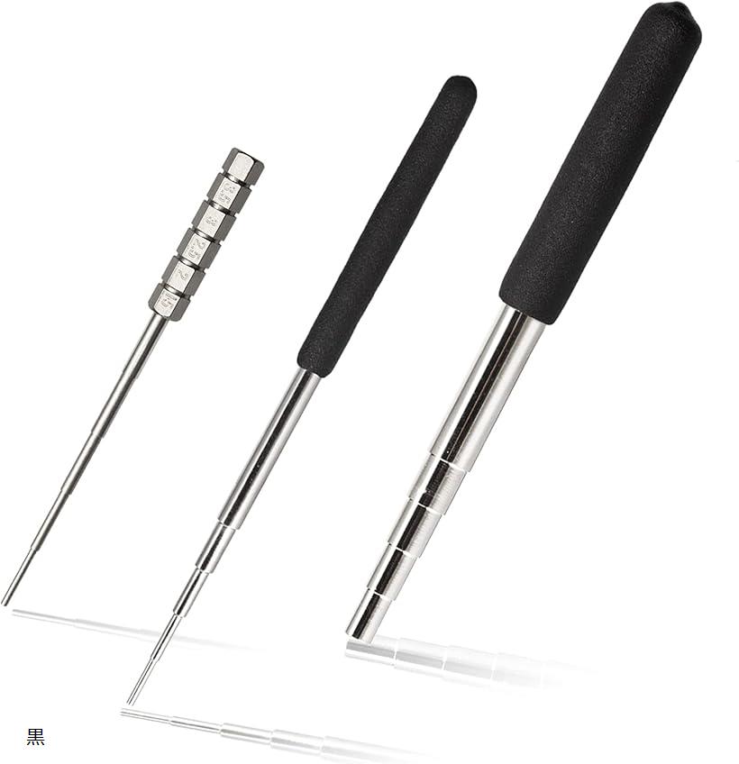 リング作り工具 3本セット 12サイズ ピン曲げ道具 ワイヤー曲げツール 黒