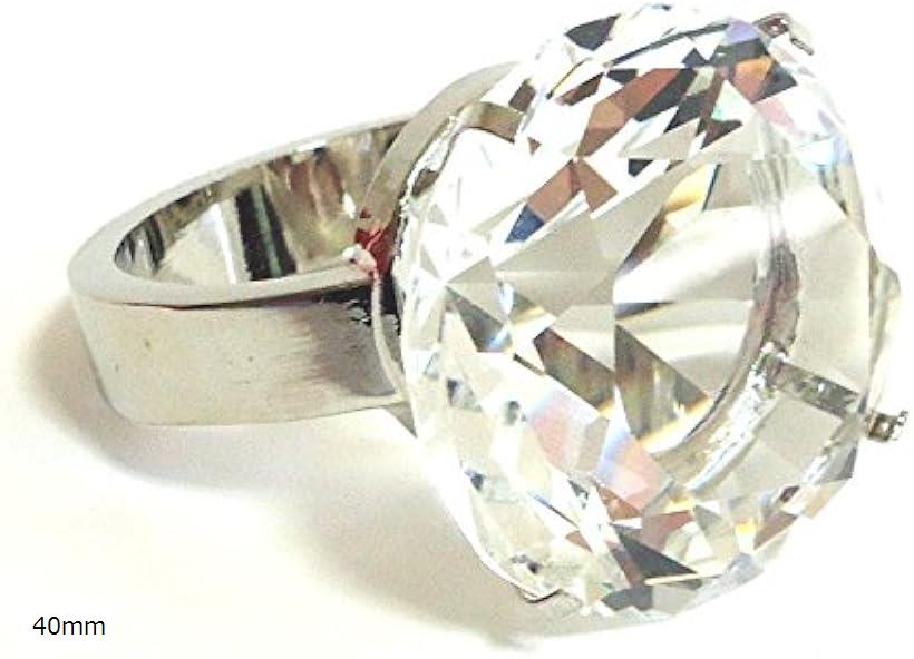 巨大な指輪 指輪 レディース 3連 豪華 18金 1カラット 大粒 贅沢 エタニティ