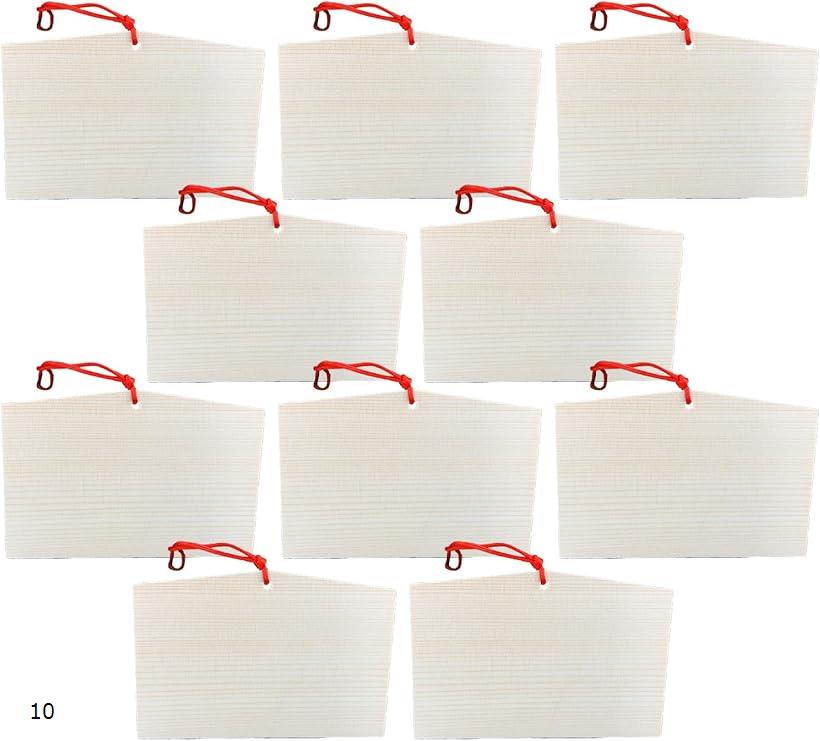 絵馬 無地 神社 合格祈願 ストラップ 付き 飾り 招福 えま イラスト 10個セット 10