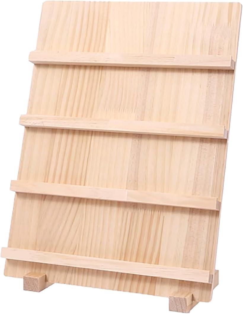 【楽天ランキング1位入賞】アクセサリースタンド 木製 展示台 陳列棚 什器 ディスプレイ棚 俯瞰撮影 4層 ナチュラル