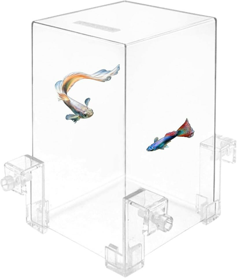 フィッシュタワー 魚タワー 負圧水槽 空中 アクアリウム 透明 アクリル 魚が空を飛ぶ 観察キット