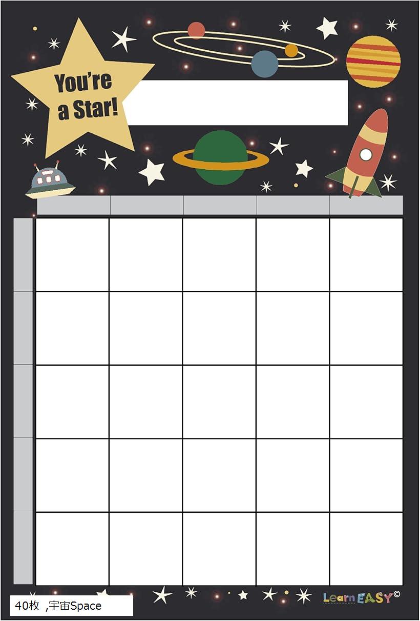 【楽天ランキング1位入賞】ビンゴカードにもなる がんばりカード 目標達成 ごほうびシール台紙 ToDoリ..