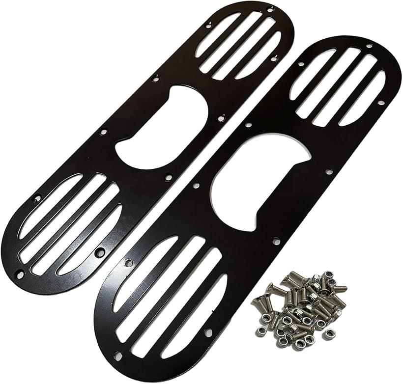 バンパーダクト ダクトプレート ディフューザー エアロ アルミ製 リア エアダクト YM-291-BD