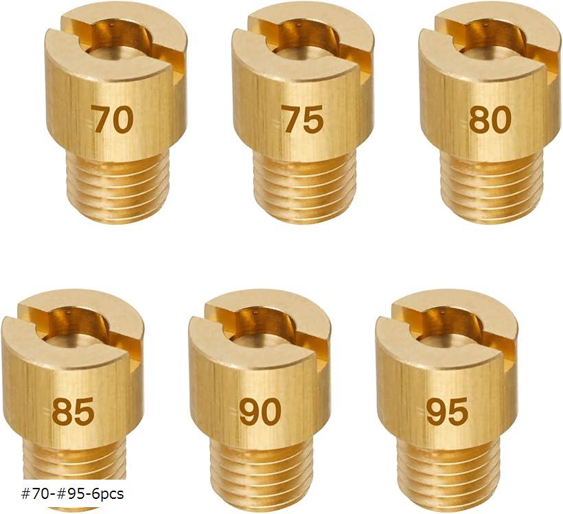互換品メインジェットセット ジョグ/ジョグアプリオ/アクシス/ビーノ等 TK丸型/大 丸型特大タイプ #70-95 6サイズセット #70-#95-6pcs