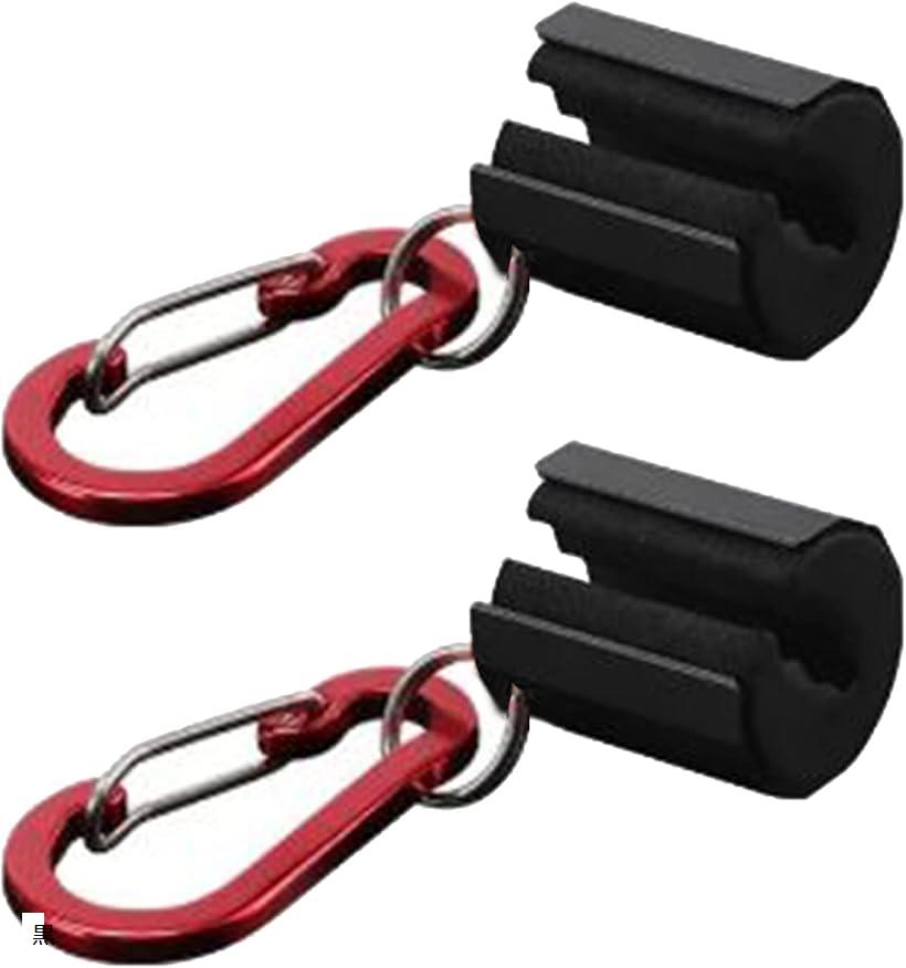 ロッドホルダー クリップ キーパー 車 船 腰 釣り ベルト 竿受け バッカン 釣竿 2ピース 黒