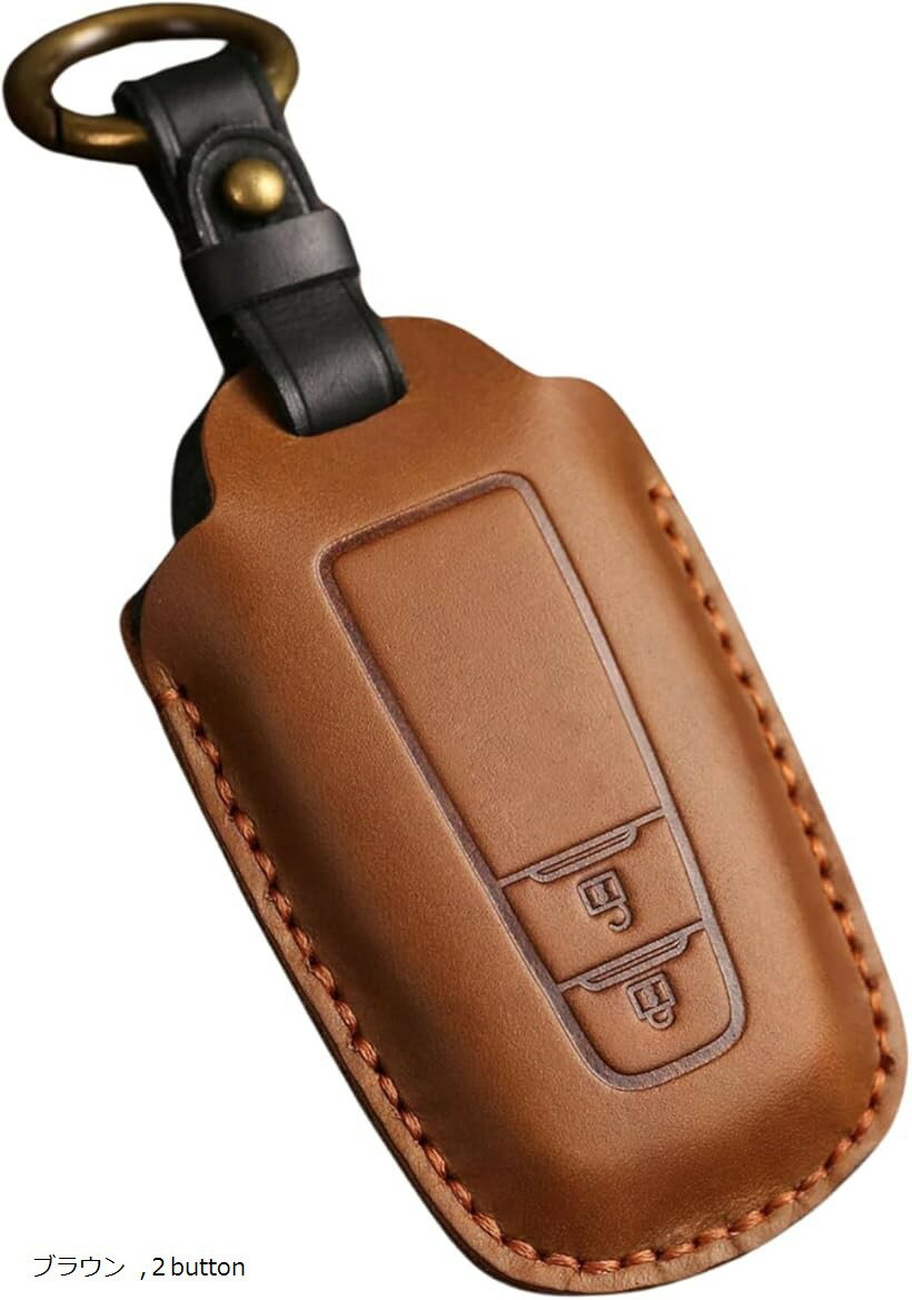トヨタ 専用 キーケース キーカバー 本革 レザー 3button ブルー レッド ブラウン 2button