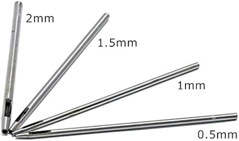 レザークラフト穴あけ ポンチ 14本 丸円型 DIY 工具 革 0.5－8mm nkr970