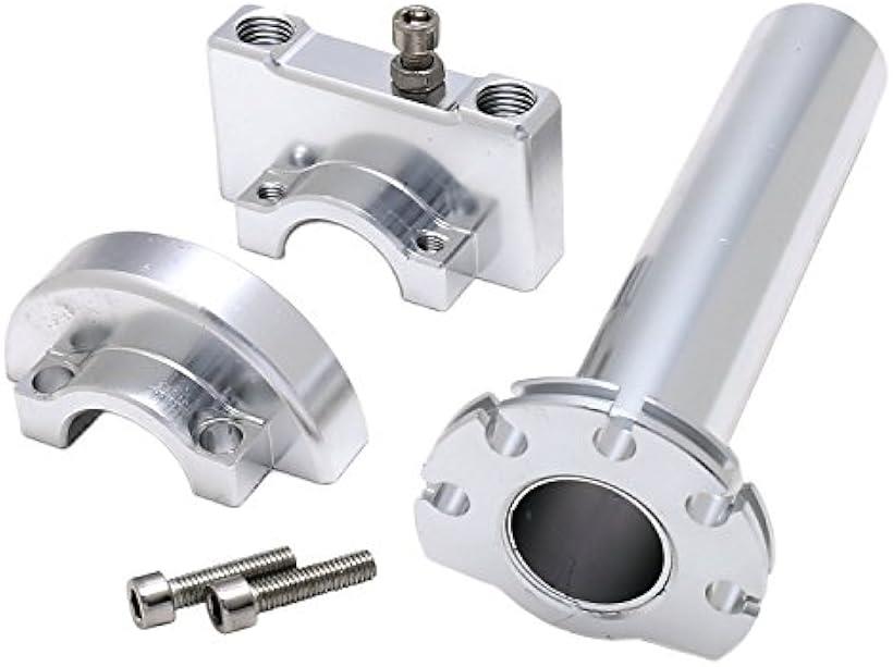 ハイスロットル アルミ 汎用 CNC加工 軽いアクセル CB400 ゼファー400 ZRX XJR400 GSX400 シルバー