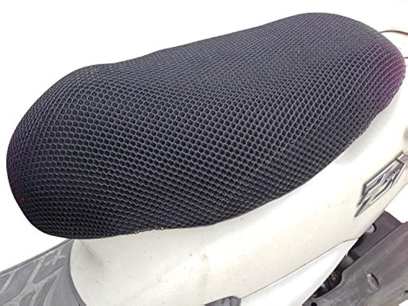 互換品 座り心地快適。 メッシュ シートカバー 汎用 黒 取付簡単。 原付スクーター用 209