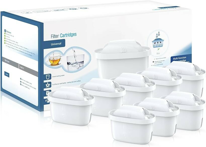 互換品 浄水ポット用カートリッジ ブリタ交換用カートリッジ マクストラ BRITA MAXTRA 浄水器用 フィルターカートリッジ 高除去 (8個セット)