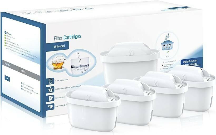 Zojirushi - 互換品 浄水ポット用カートリッジ ブリタ交換用カートリッジ マクストラ BRITA MAXTRA 浄水器用 フィルターカートリッジ 高除去 (4個セット)